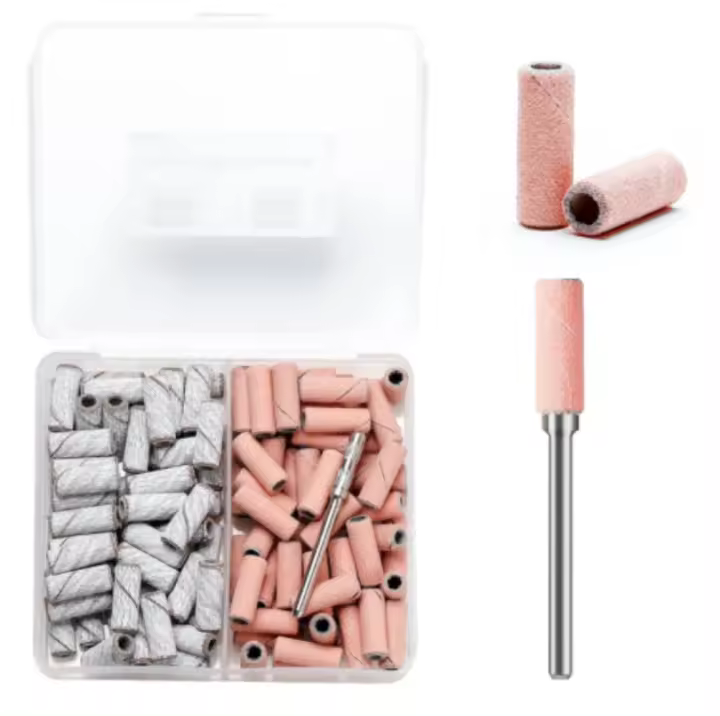 80pcs Mini Cabezas De Pulido De Arena 3mm Para Uñas Accesorios Para Máquina De Manicura Eléctrica Herramientas De Perfuración De Uñas - 1