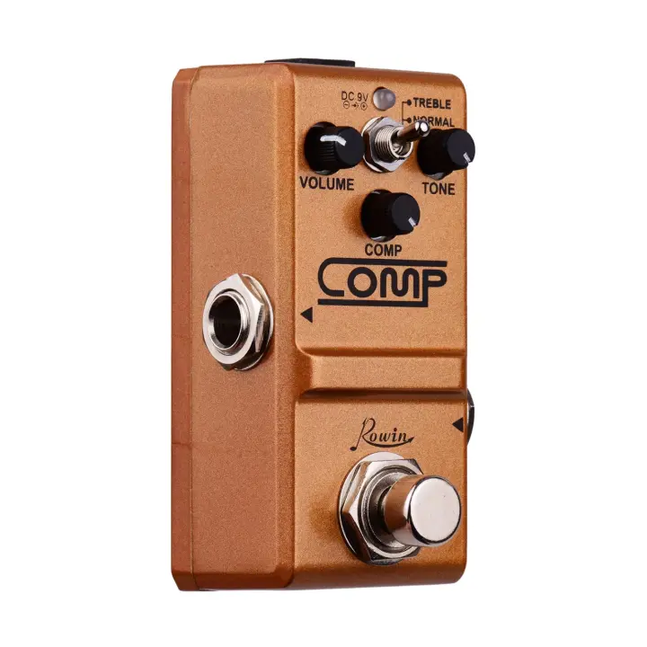 Pedal De Compresor Analógico Pequeño Rowin Para Guitarra Y Bajo Efecto De Compresión Pedalboard Bypass Verdadero Pieza De Hardware De Guitarra - 1