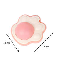 COTTECOTA- Juguete de menta para pegar en la pared, Bola Giratoria interactivo de Huella Hierba Gatera para MascotasBocadillos para gatos, suministros de limpieza de dientes para mascotas ,Juguetes para Gatos Pelota interactiva bola giratoria para lamer - details 2
