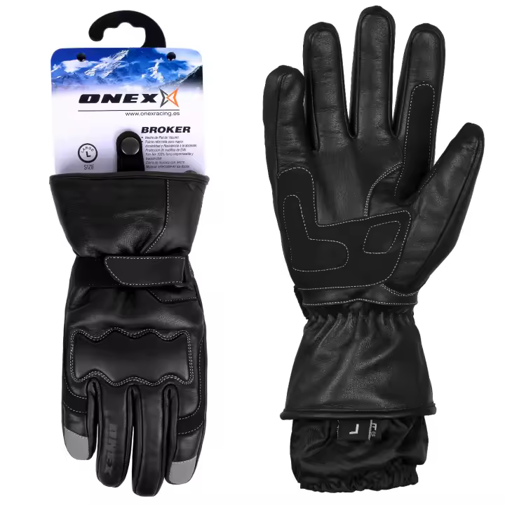ONEX-Guante para motocicleta invierno-forro térmico thinsulate-protector Eva en nudillos-talla L-SEDG22-66228 - 1