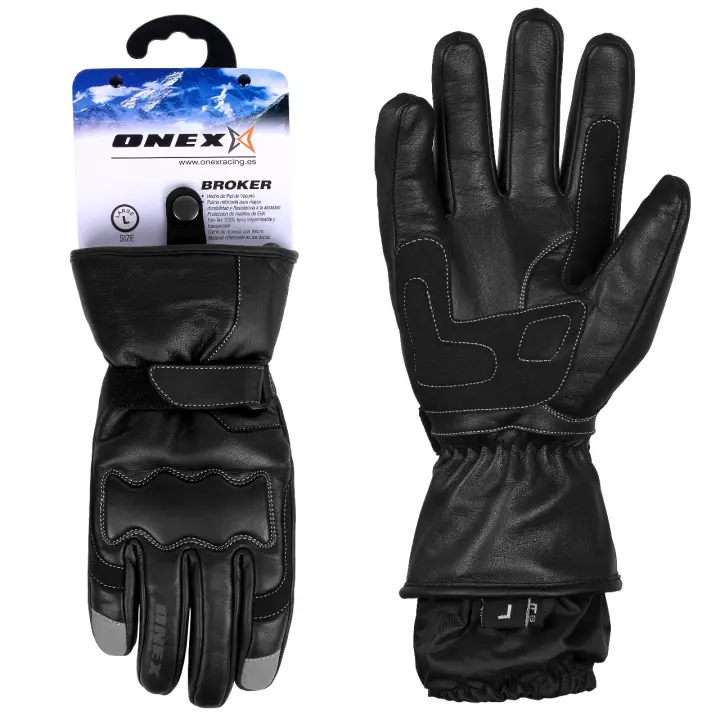 ONEX-Guante para motocicleta invierno-forro térmico thinsulate-protector Eva en nudillos-talla L-SEDG22-66228 - 1