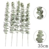5/10Pcs Hojas De Eucalipto Artificiales Verdes Para Decoración De Boda Jardín Exterior Hogar Adornos De Mesa Corona Accesorios - details 32