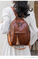 Mochila para mujer, sencilla, retro, para viajes, ocio, multifuncional, de gran capacidad, tipo bandolera - details 5