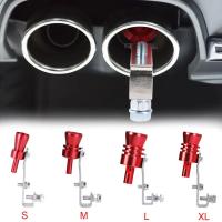 Silbato De Sonido Turbo Rojo Negro Para Vehículo Universal Simulador De Sonido De Escape Tamaño S M L XL Adaptador De Tubo De Escape Para Coche - details 0