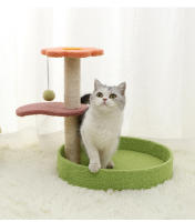 Juguete Para Gatos Grande Arco De Agarre Con Nido Y Plataforma De Salto Integrado Casa De Gatos En Colores Material De Pelo - details 2