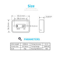 Timer De Motor Universal Para Motocicleta ATV Y Barco Medidor De Tiempo De Funcionamiento IP68 Inducción Medidor De Horas ABS - details 6