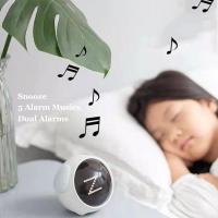 Reloj despertador para niños, formador de sueño para niños, Luz Nocturna digital Bonita activada por Voz, detección de temperatura, función de Repetición, recargable USB por, para dormitorios, color rosa - details 1