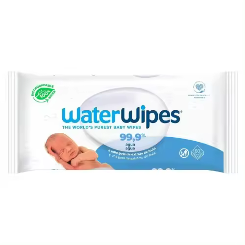 WaterWipes Toallitas Biodegradables Bebé 60 Unidades - 1