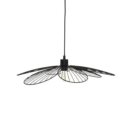 Lámpara colgante flor diám. 57 cm metal negro - 1
