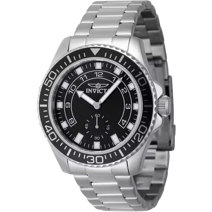 Reloj de pulsera Invicta Pro Diver - 47125 correa color: Gris plata Dial Latón Negro Hombre - 1