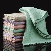 10pcs Microfibra Paño De Limpieza Para Ventanas Coche Cocina Espejo Sin Rastro Reutilizable Ecológico Paño De Pulido Escala De Pescado - details 7