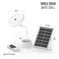 Luz Solar Exterior Recargable 8800mAh Con Sensor De Movimiento Doble Cabeza 112 LED Impermeable Para Jardín Courtyard Garage - details 15