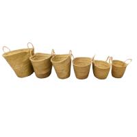 Capazo Cesto de Playa Palma Natural, Cesta de Niña Arras para Bodas y Comuniones ,Cestas de Picnic Varios Tamaños - details 0