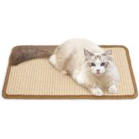 Alfombrilla rascador para Gatos, Cuerda de sisal Natural para Gatos, Alfombrilla para rascar el Suelo 50X30 cm Color Crema - details 0