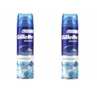 Pack de 2 Geles de Afeitar GILLETTE para Piel Sensible 2 x 200ml - Gel de afeitar Sensitive Cool spray 2 x 200 ml - details 0