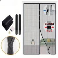 Curtain De Puerta Magnética 100x210cm Red Mosquitera Malla Para Ventilación De Dormitorio Partición Sin Manos Silenciosa Estripada - details 1