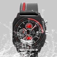 Reloj Deportivo De Moda Para Hombres NOTIONR Con Correa De Cuero Resistente Al Agua Y Luz Propia Calendario Cuarzo Reloj - details 2