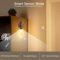 Luz Nocturna LED De Madera Con Sensor De Movimiento USB Recargable Dimmer 3 Temperaturas De Color Soporte De Pared Magnético - details 3