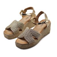 Calzados soraia, Sandalia de antelina y plataforma de yute, espardeñas de cuña, para mujer. - details 4