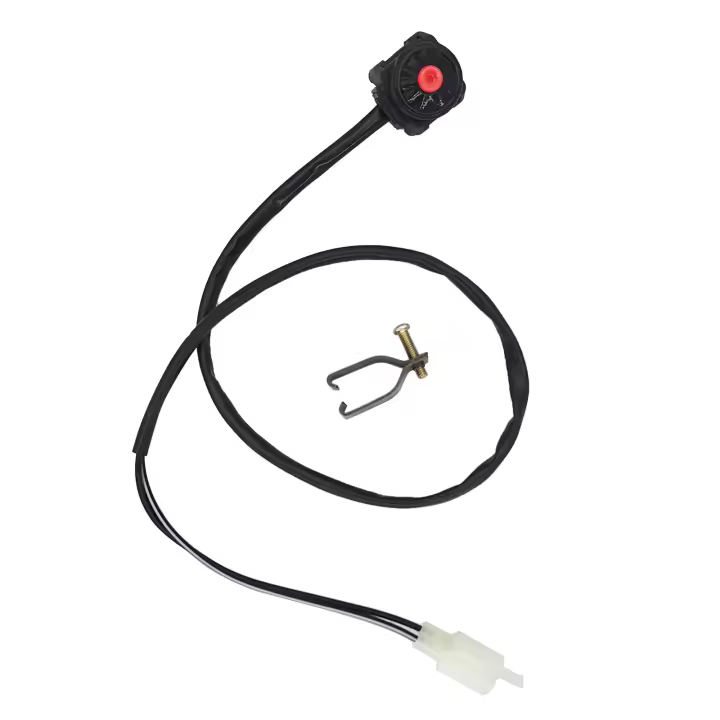 Interruptor De Muerte Universal Para Motocicleta Botón Rojo De Pulsación Arranque Bocina Dirt Bike ATV UTV Manillar Montado 22mm - 1