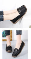 Zapatillas Casuales Para Mujer 2024 Talla Grande Zapatos Planos Slip-on Mocasines De Cuero Genuino Barco Zapatos Casuales De Primavera/Otoño - details 18