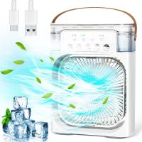 Ventilador de aire acondicionado portátil, mini-refrigerador de Aire evaporative, Con Luces Led de 7 Colores, temporizador DE 1/2/3 horas, 3 velocidades de Viento - details 6