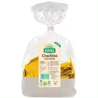 CRACKISS ESPELTA CURCUMA PIMIENTA 250 gr BIO VEGAN - 1