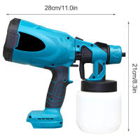 PISTOLA DE PULVERIZACIÓN eléctrica, pulverizador de pintura inalámbrico, aerógrafo de revestimiento de acero para muebles de coche, Compatible con batería Makita de 18V, 800ML, - details 5