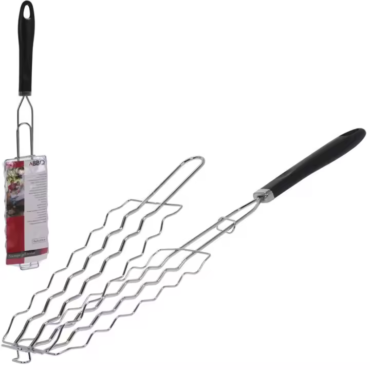 Parrilla 6 salchichas mango negro 9x21x53 cm - 1