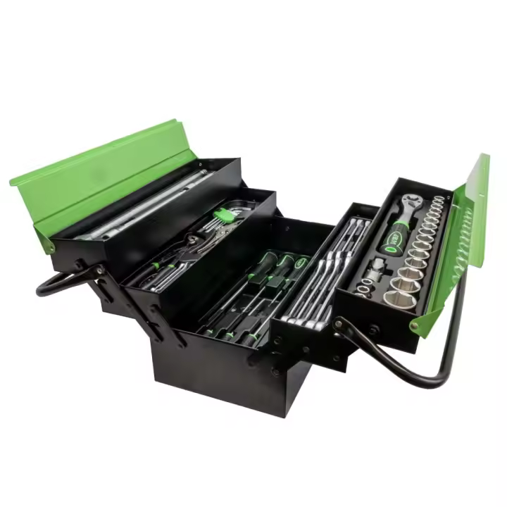 JBM 53565 CAJA DE HERRAMIENTAS DE HIERRO 64 PIEZAS CINCADO - 1