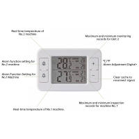 Termómetro De Almacenamiento Refrigerado Electrónico Con Función De Alarma Y Transmisión Inalámbrica De Un-dos Para El Hogar Medición De Temperatura De -40℃~60℃ - details 4