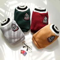 Chaleco De Punto Para Perro Y Gato Estilo Universitario Con Cuello V Teddy Bomei Diversión Para Todas Las Estaciones Especialmente Otoño E Invierno - details 2