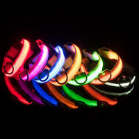 Correa De Noche Con LED BOOTEELY Para Perros En Nylon Seguridad Brilla Al Aire Libre Collar Luminoso Fluorescente Para Mascotas - details 2