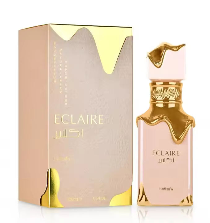 Eclaire Lattafa 100 ML para Mujer - Fragancia Oriental Gourmand con Caramelo, Praliné y Flores Blancas, Perfume Hecho en Dubái - 1