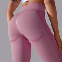 Mallas de Yoga de nailon para mujer, pantalones deportivos de cintura alta, elásticos, ajustados, transpirables, para entrenamiento - details 41