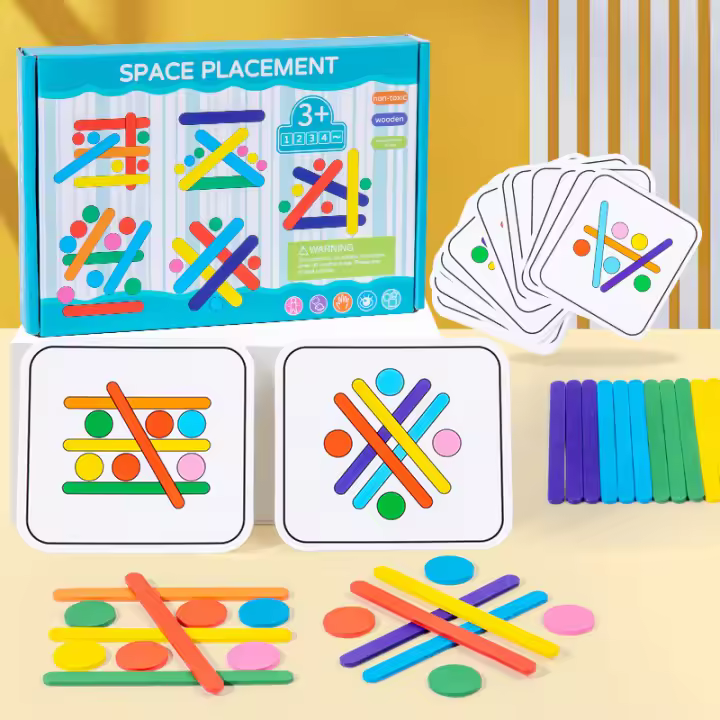 Puzzle De Arcoíris En Madera Juguete Educativo Montessori Para Niños Cognición De Colores Pensamiento Lógico Juego De Alineación Temprana - 1