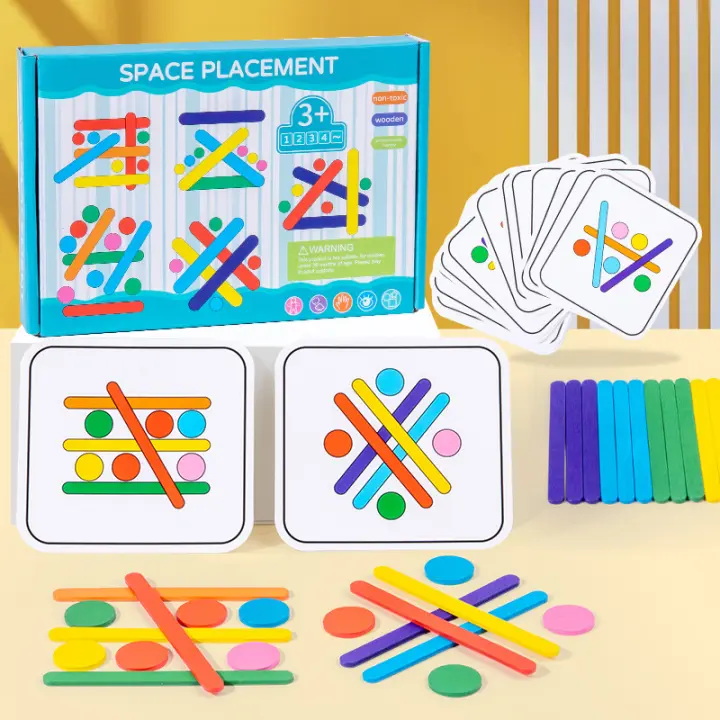 Puzzle De Arcoíris En Madera Juguete Educativo Montessori Para Niños Cognición De Colores Pensamiento Lógico Juego De Alineación Temprana - 1