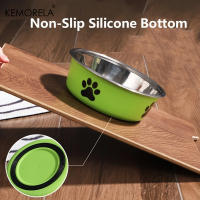 Tazón De Acero Inoxidable Antideslizante Para Perros Grandes Medianos Y Pequeños Tazón De Agua Y Alimentos Para Mascotas - details 2
