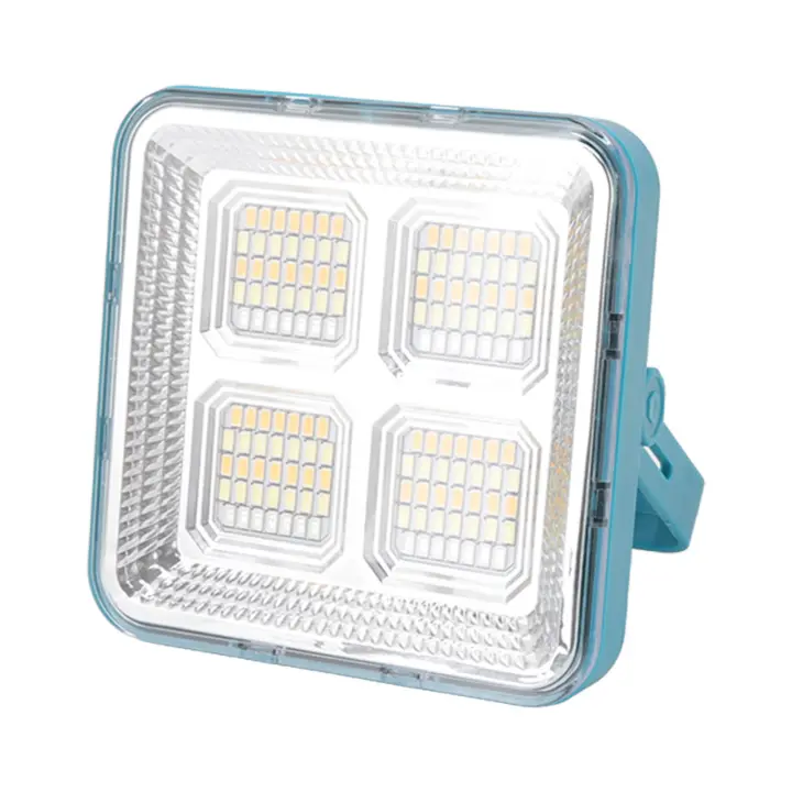 Luz solar de trabajo LED Luz de camping solar LED magnética portátil de Mano para iluminación de emergencia al Aire Libre Azul - 1