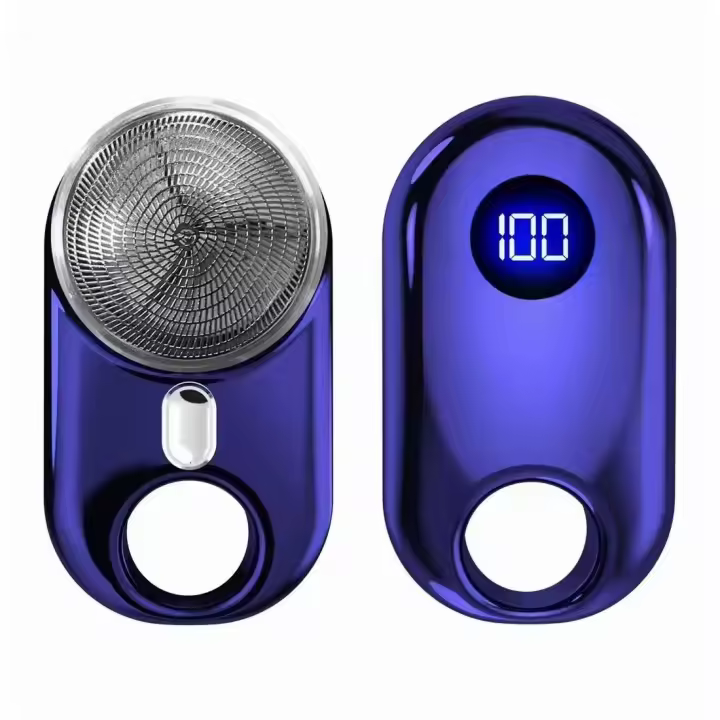 FGNS Mini Afeitadora, Mini Shaver USB con pantalla LED, Mini Afeitadora Eléctrica Portátil, Afeitadora Seco Húmedo, Mini Afeitadora Eléctrica con lámpara de ambiente para hombres,  Para El Hogar, Coche, Viajes - 1