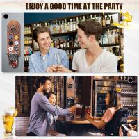 Abridor Cerveza Pared con Imanes Nevera, Abridor Magnético de Madera Retro, Abrebotellas Cerveza con Colector Tapa Botella, Regalos Originales Hombre para Papá, Esposo, Amigos y Colegas - details 2