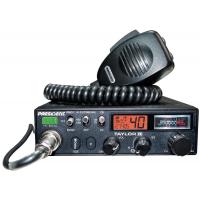 PRESIDENT TAYLOR IV ASC Tensión de la alimentación	:	13,2 V / 24 V Canales	:	40 Selector de canales	:	conmutador Volumen	:	Ajuste volumen y on/off Squelch	:	Squelch manual Pantalla	:	LCD multifunción Indicador de nivel	:	vu-meter Preselección canal	:	EMG - details 0