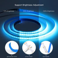 Tira De Luz LED COB RGB Inteligente WiFi Tuya DC 5V USB 576LEDs/M Dimmable Lineal Compatible Con Alexa Y Google Home Decoración Para El Hogar - details 3