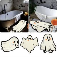 VIKAMA Alfombra De Halloween Con Diseño De Fantasma Encantador Alfombra Decorativa Para Dormitorio Y Baño Absorbente Antideslizante Para Piso - details 6