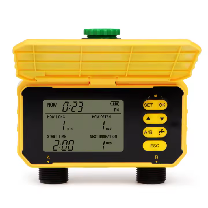 Temporizador De Riego Inteligente Solar WIFI Para Jardín Controlador De Válvula De Agua Digital LCD Sistema De Irrigación Automática 1/2 Camino - 1