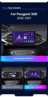 Junsun Android 13 inalámbrico CarPlay Android Auto Radio para Peugeot 308 308S 2013 - 2017  coche Multimedia navegación GPS autorradio - details 2