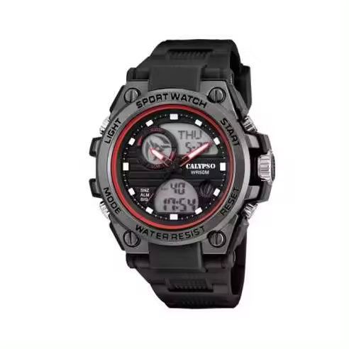 Reloj Calypso Hombre Street Style Multifunción Caucho Negro K5854/4 - 1
