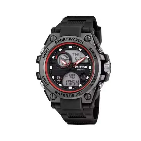 Reloj Calypso Hombre Street Style Multifunción Caucho Negro K5854/4 - 1