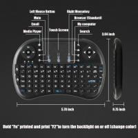 Teclado Inalámbrico Mini I8 2.4G Handheld Touch Clásico Negro Para Android TV Box PC Ratón Aire Juego Teclado Multifuncional Ruso Francés Español - details 12