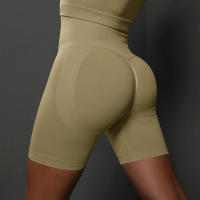 Shorts De Yoga Para Mujer Deporte Cortas De Cintura Alta Sin Costuras Para Gimnasio Y Ciclismo Elevador De Glúteos Fitness - details 32